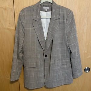 H&M Plaid oversized blazer size large